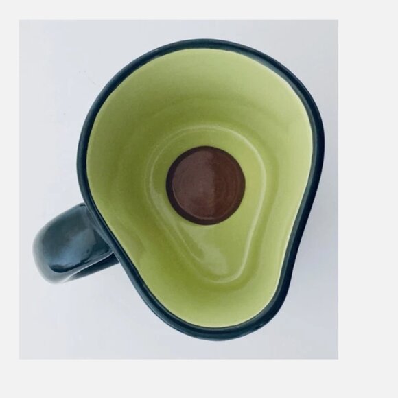 Tabitha Brown Avocado Shaped Stoneware Coffee Mug Cup Green 16 Ounce Set of 4 - Picture 4 of 9
